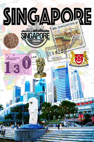 Singapore Retro Poster