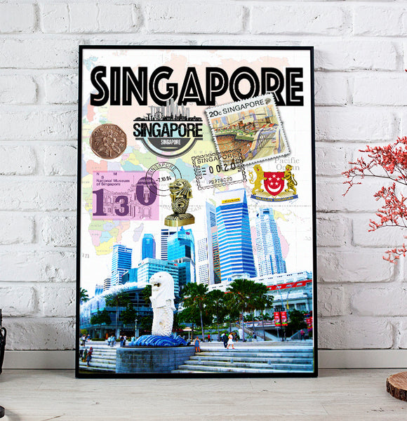 Singapore Retro Poster