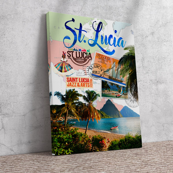 St. Lucia Retro Poster