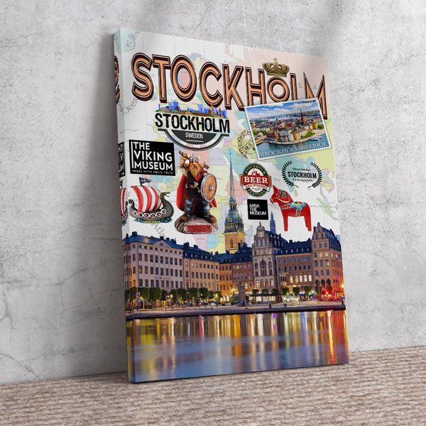 Stockholm Retro Poster