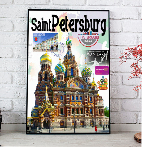 St. Petersburg Retro Poster