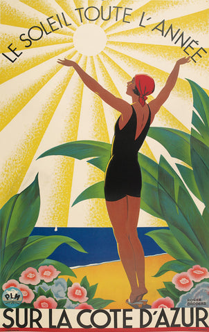 Sur La Cote D'Azur Le Soleil toute L'Annee-Travel Poster