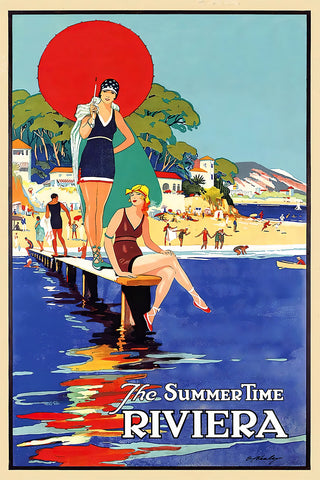 The Summertime Riviera - French Vintage Poster 1930