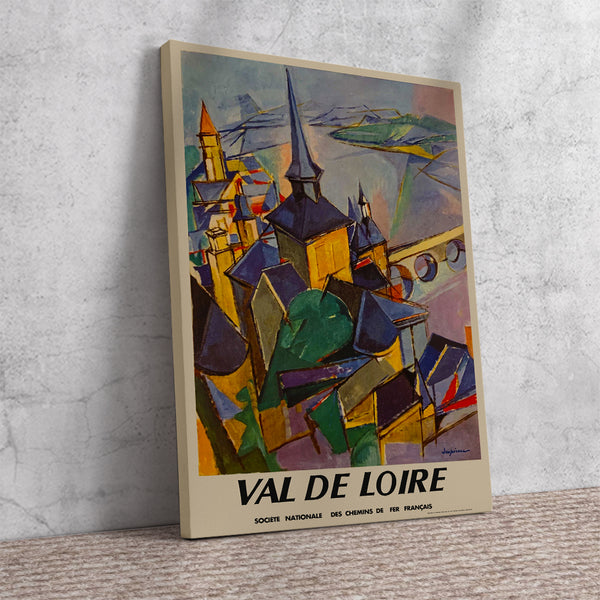 Val de Loire  France  Vintage Travel canvas Poster