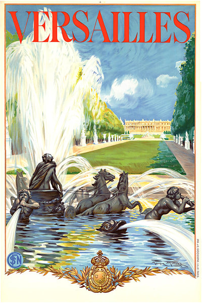 Versailles  Vintage Travel Poster