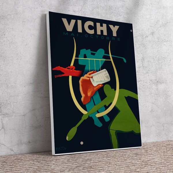 Vichy, Mai-October-Vintage Travel Poster by Paul Colin Canvas