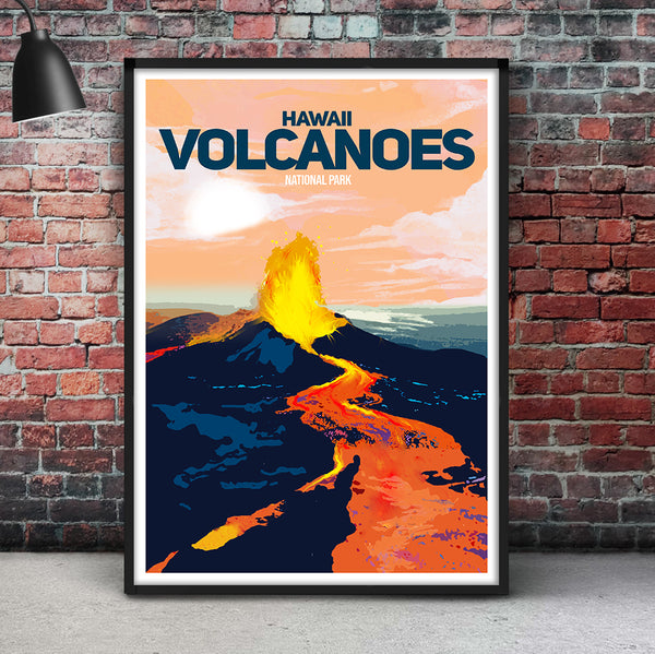 Volcanoes National Park Poster