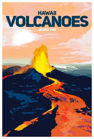 Volcanoes National Park Poster