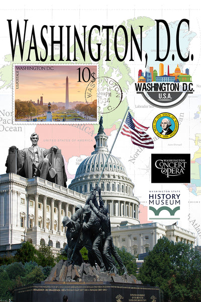 Washington, DC Retro Poster