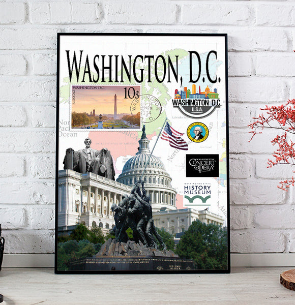 Washington, DC Retro Poster