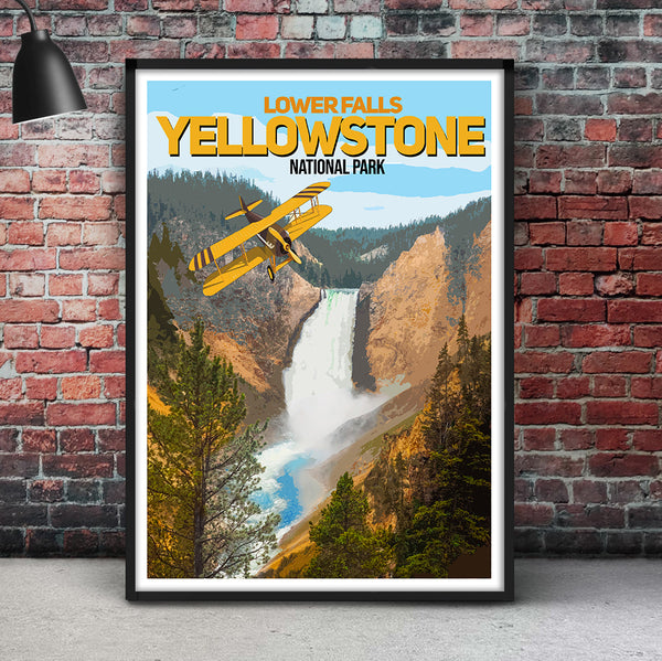 Yellowstone National Park Lower Falls National Park Poster