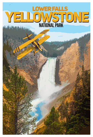 Yellowstone National Park Lower Falls National Park Poster