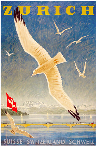 Zurich Vintage Travel Poster