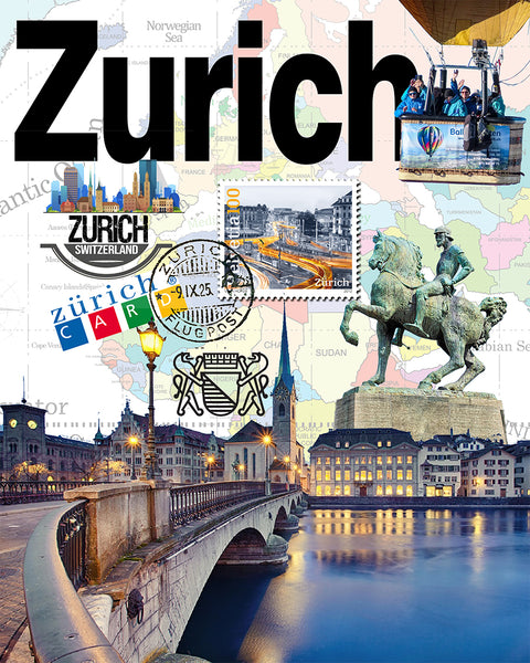 Zurich Retro Poster