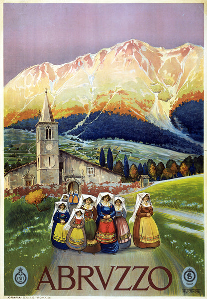 Abruzzo Italy Vintage Travel Poster ca.1920