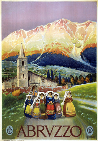 Abruzzo Italy Vintage Travel Poster ca.1920