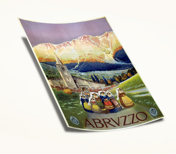 Abruzzo Italy Vintage Travel Poster ca.1920