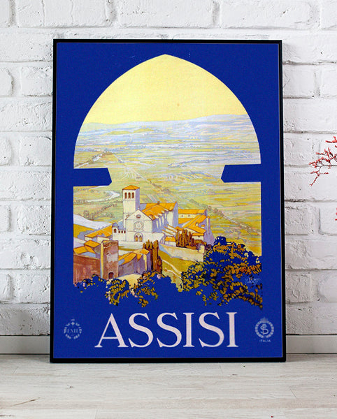 Assisi Vintage Travel Italian Poster