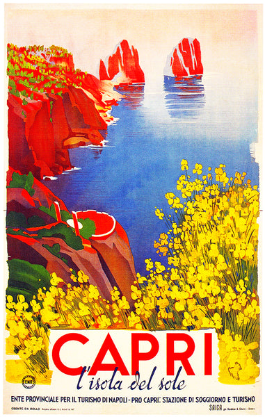 Capri Vintage Travel Poster 2