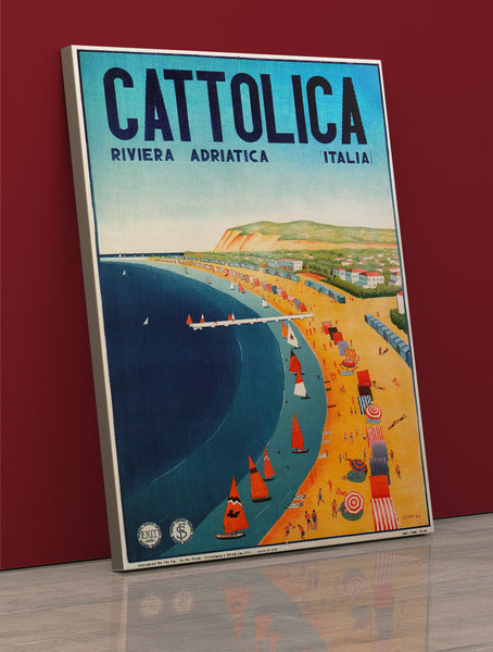 Cattolica Riviera Adriatica Italy Vintage Travel Poster