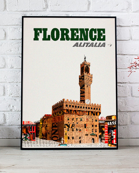 Florence Italy Alitalia Poster