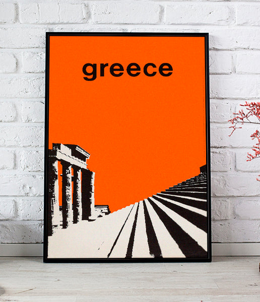 Greece Minimalist Historical Travel Poster