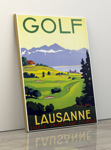 Golf Lausanne Poster. Swiss Poster