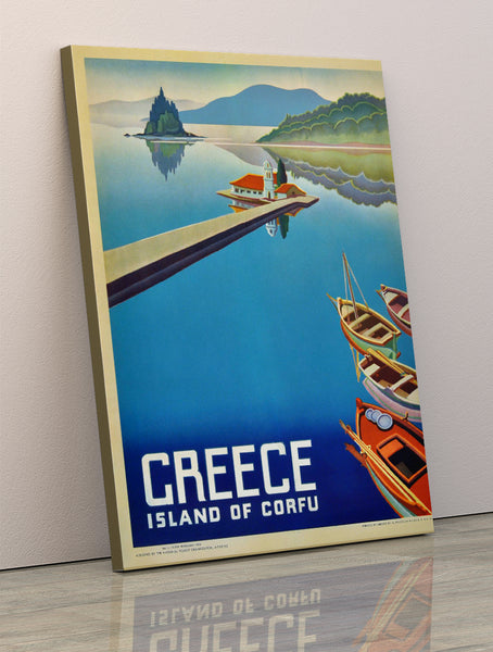 Greece, Island of Corfu 1949 Travel Poster