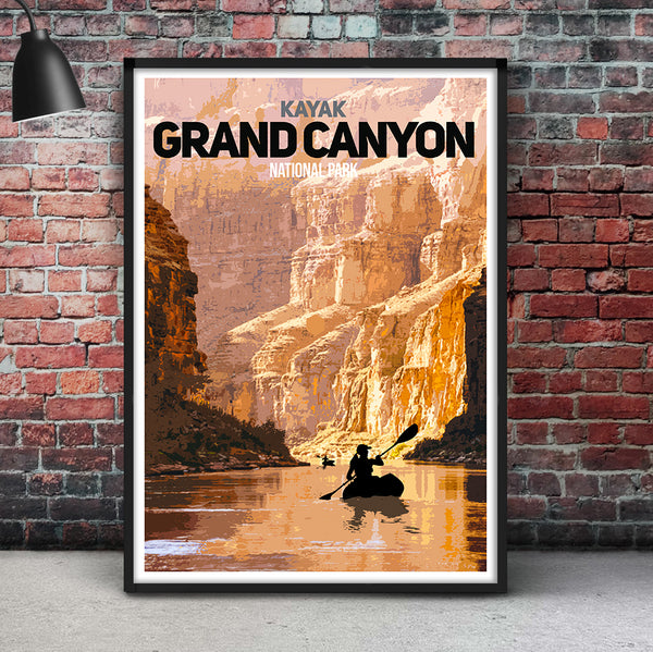 Grand Canyon Kayak View Poster