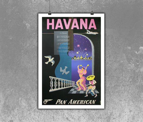 Havana Cuba Pan American Poster