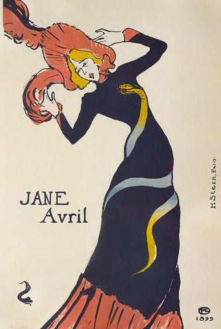 Jane Avril, Toulouse Lautrec Poster 1894