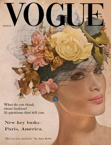 Vogue Vintage Magazine Cover March 1959 Issue
