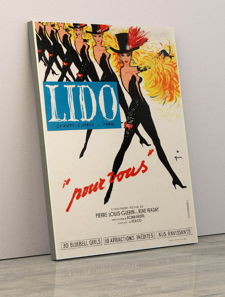 Lido Champs Elysees Paris Pour Tois"  Revue Poster