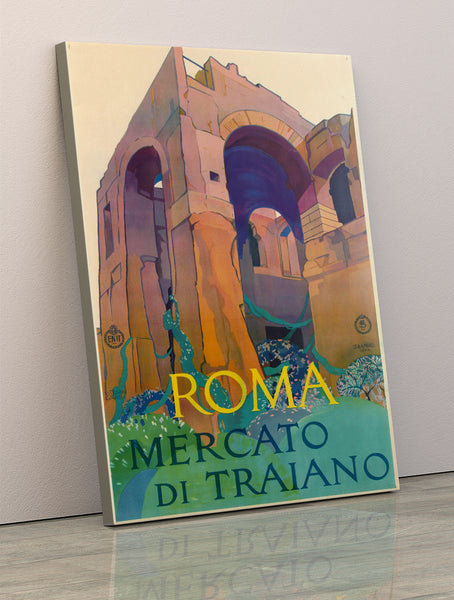 Rome Mercato di Traiano Historical Travel Poster