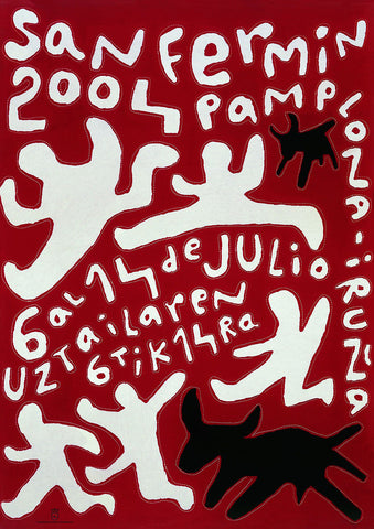 San Fermin Pamplona Festival 2004 Festival Poster