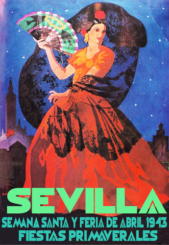 Sevilla Festival Poster Feria de Abril 1943