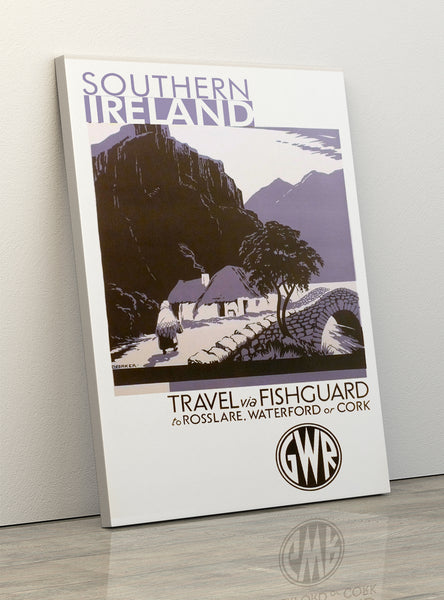 Southern Ireland - Travel via Fishguard, GWR poster, 1923-1947