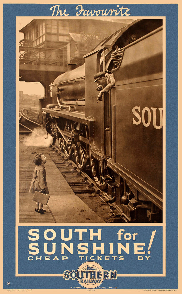 Favourite South for Sunshine, Southern Railway Poster