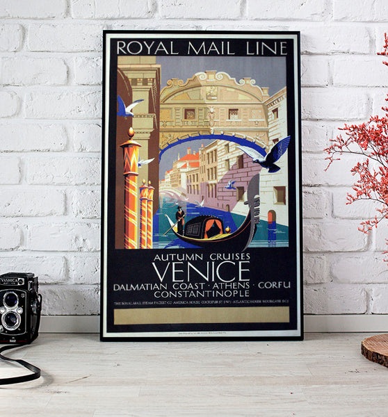 Poster advertising Royal Mail Line trips to Venice