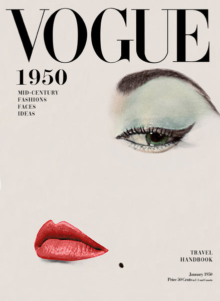 Vogue 1950 January Cover, Fashion Issue