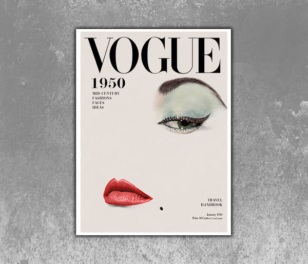 Vogue 1950 January Cover, Fashion Issue