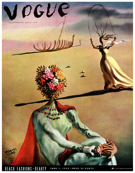 Vogue Cover by Salvador Dali 1939, I January Issue Cover Art Poster