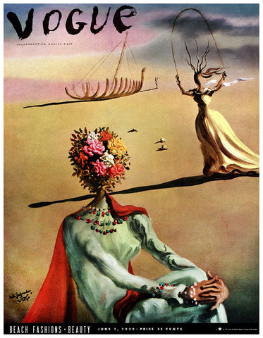 Vogue Cover by Salvador Dali 1939, I January Issue Cover Art Poster