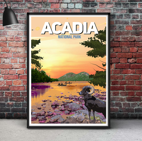 Acadia National Park Poster Jordan Pond Lake View