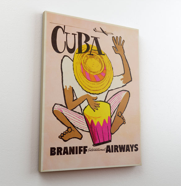 Cuba Poster by Braniff International  Airlines 195O