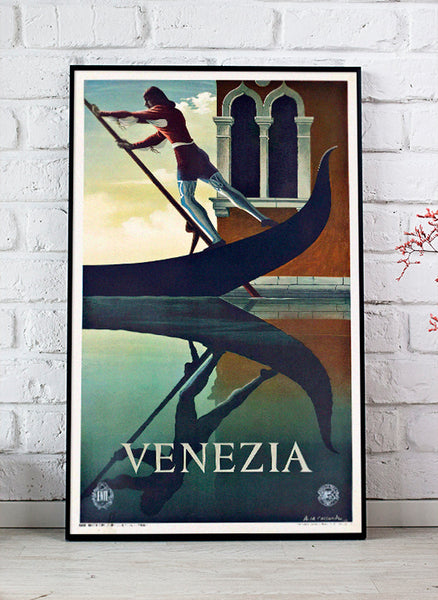 Venezia Vintage Travel Poster by A.M.Cassandre 1951