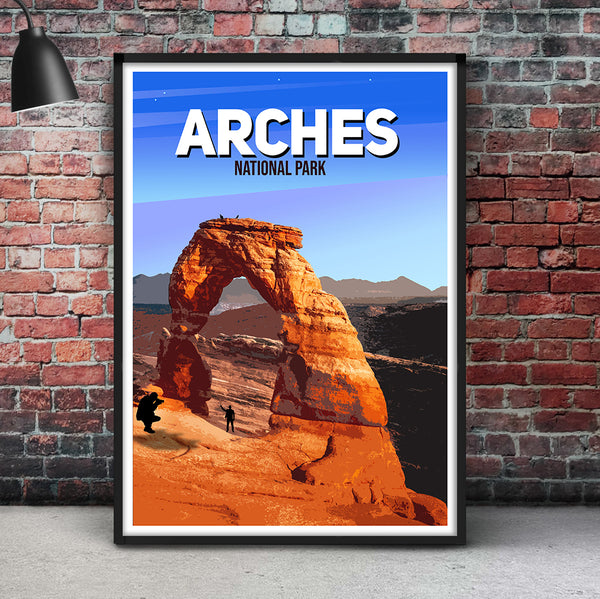 Arches National Park, Utah, Delicate Arch Vintage Poster