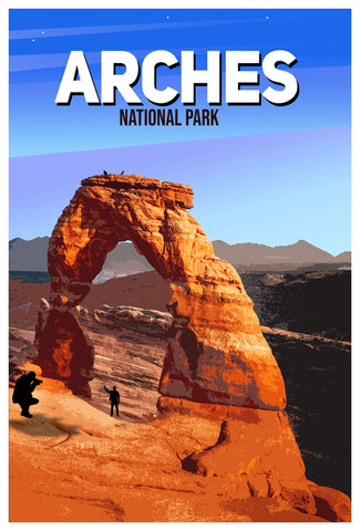 Arches National Park, Utah, Delicate Arch Vintage Poster