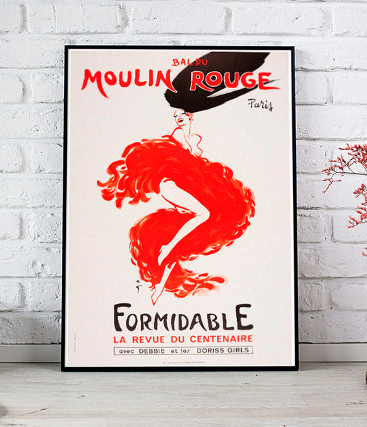 Bal du  Moulin Rouge Formidable La Revue de Centenaire Paris Revue Poster