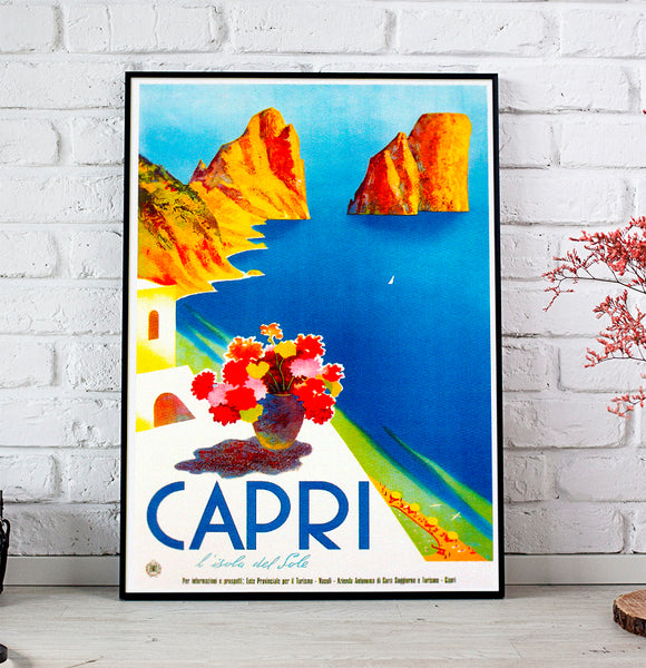 Capri Poster l'isola del Sole @musicposters.Shop